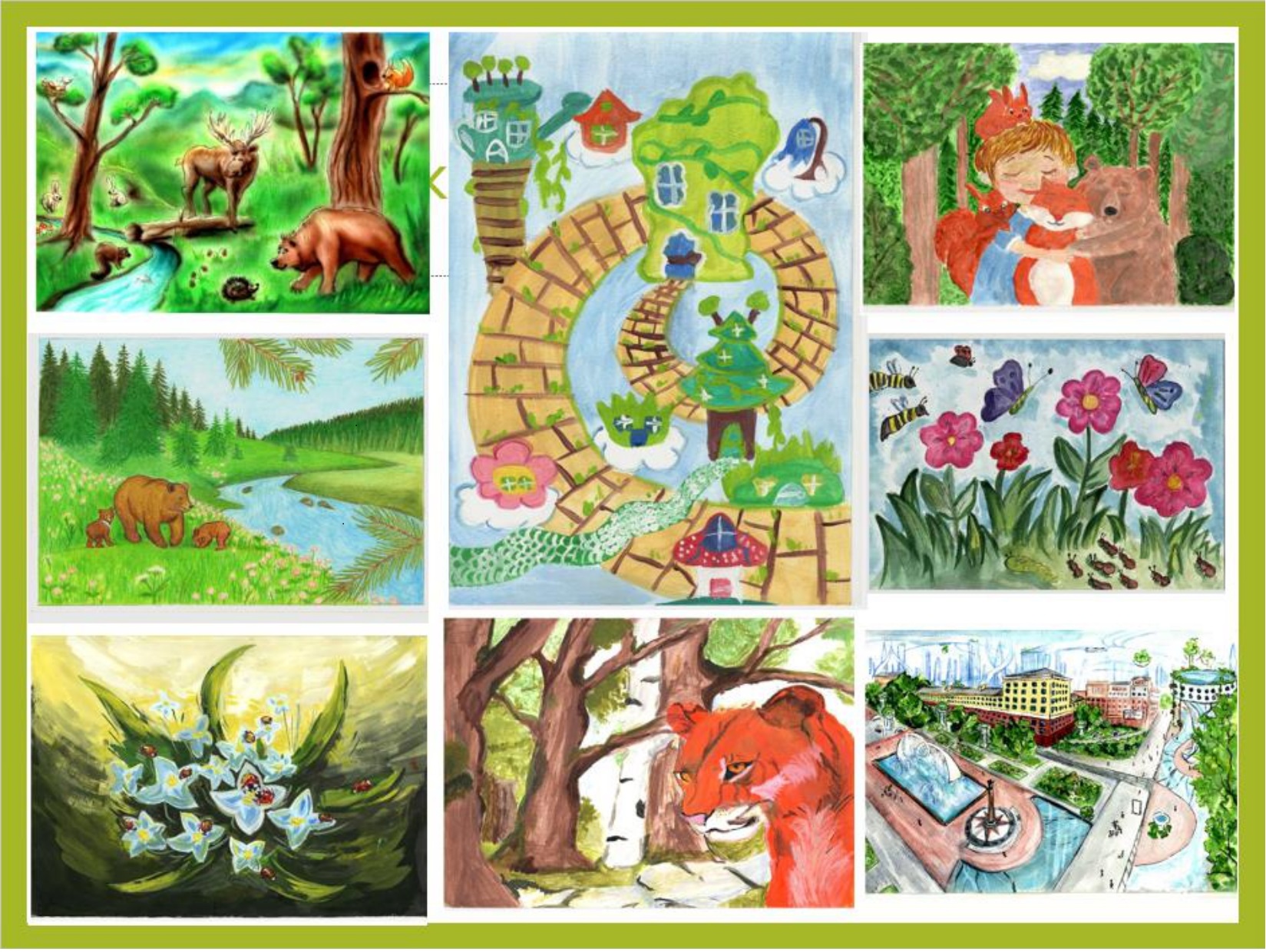 коллаж рисунков